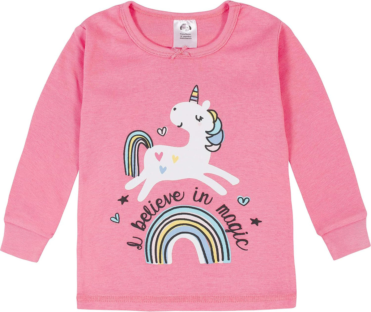 Gerber Baby Girls 4-Piece Pajama Set