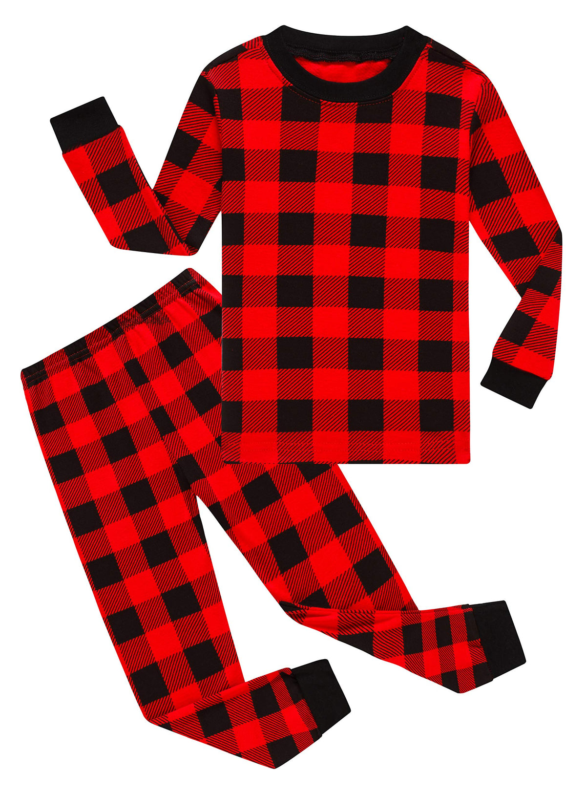 KikizYe Girls Pajamas Set Kids Long Sleeve PJs Cotton Jammies